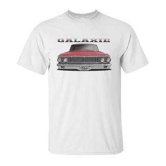 1964 Ford Galaxie Red Two Sided Unisex T-Shirt | Favorety