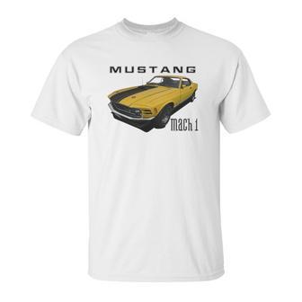 1970 Ford Mach1 Yellow Unisex T-Shirt | Favorety UK