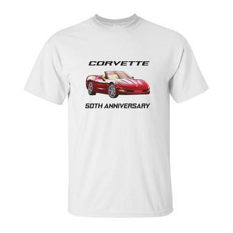 2003 Corvette 50Th Anniversary Convertible Gray T Shirt Unisex T-Shirt | Favorety AU