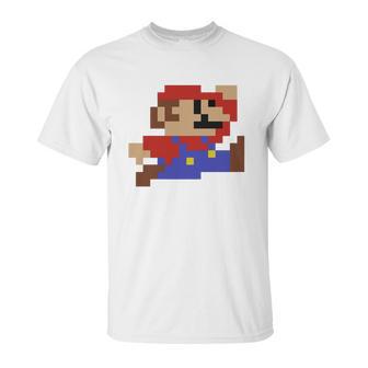 8-Bit Mario Nintendo Jumping Unisex T-Shirt | Favorety