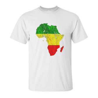 Africa Map Reggae Rasta Green Yellow Red Africa Pride Unisex T-Shirt | Favorety AU