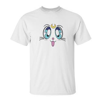 Anime Girls Sailor Of The Moon Princess White Face Cat Unisex T-Shirt | Favorety UK