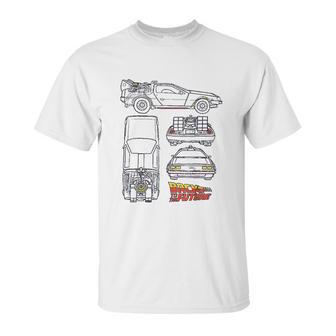 Back To The Future Delorean Blueprint Unisex T-Shirt | Favorety DE