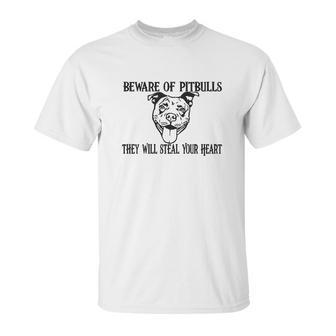 Beware Of Pit Bulls Unisex T-Shirt | Favorety