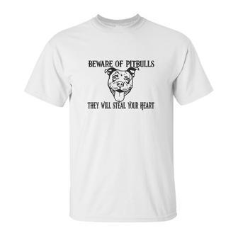 Beware Of Pit Bulls They Will Steal Your Heart Youth Unisex T-Shirt | Favorety UK