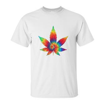 Cannabis Tie Dye Hippie Stoner Gift Unisex T-Shirt | Favorety DE