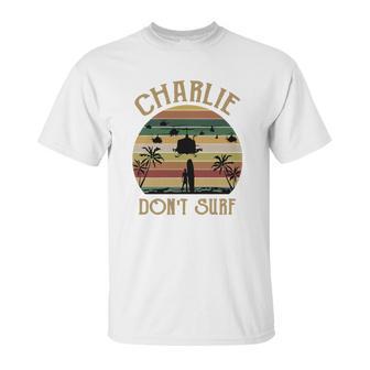 Charlie Dont Surf Retro Vintage Unisex T-Shirt | Favorety AU