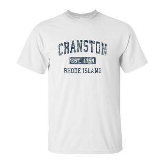 Cranston Rhode Island Ri Vintage Sports Design Unisex T-Shirt | Favorety AU