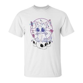 Cute Japanese Yami Kawaii Pastel Goth Aesthetic Anime Dragon Unisex T-Shirt | Favorety