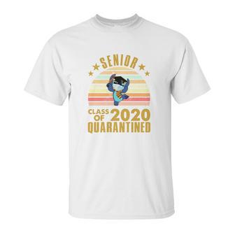 Cute Stitch Disney Senior 2020 Shirt Class Of 2020 Graduation Quarantine Unisex T-Shirt | Favorety DE