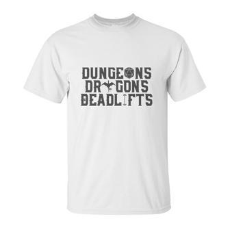 Dungeons &Amp Dragons &Amp Deadlifts Unisex T-Shirt | Favorety