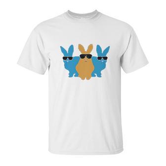 Easter Bunny Hip Trio Bunnies Funny Gift For Easter Kids Unisex T-Shirt | Favorety