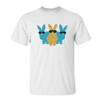 Easter Bunny Hip Trio Bunnies Funny Unisex T-Shirt | Favorety UK