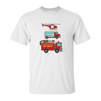 Ems Fire Truck Ambulance Rescue Helicopter Unisex T-Shirt | Favorety AU