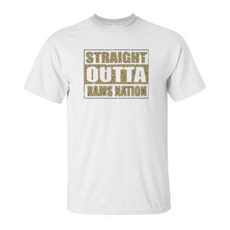 Expression Straight Outta Rams Nation Football Mens Unisex T-Shirt | Favorety DE