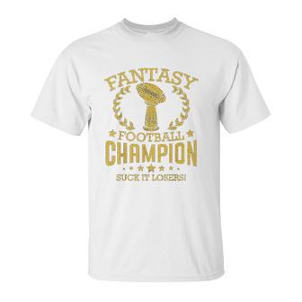 Fantasy Football Funny Champ Champion Draft Unisex T-Shirt | Favorety UK