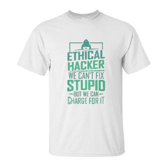 Funny Computer Hacker Cybersecurity Ethical Hacker Code Gift Unisex T-Shirt | Favorety