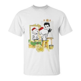 Funny Snoopys Painting The Picture - Elvis Presley Unisex T-Shirt | Favorety DE