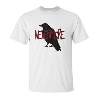 Gothic Nevermore Raven Edgar Allan Poe Gift Unisex T-Shirt | Favorety