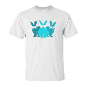 Hip Trio Bunnies Shades Funny Hipster Easter Unisex T-Shirt | Favorety