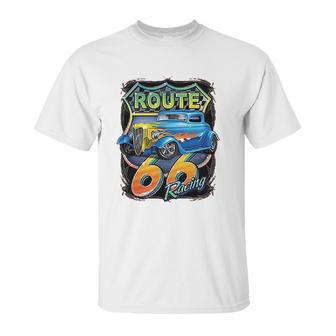 Hot Rod Route 66 Sign Unisex T-Shirt | Favorety