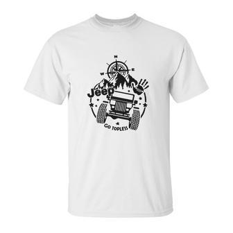 Jeep Square Headlight Go Topless Unisex T-Shirt | Favorety AU