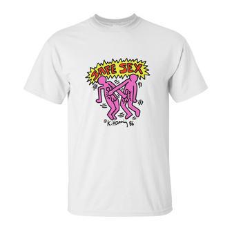 Keith Haring Safe Aids Instruction Unisex T-Shirt | Favorety