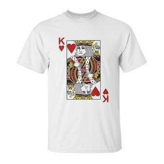 King Of Hearts Blackjack Cards Poker Unisex T-Shirt | Favorety UK