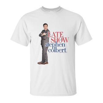 The Late Show With Stephen Colbert Portrait Graphic Unisex T-Shirt | Favorety UK