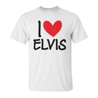 I Love Elvis Name Personalized Men Guy Bff Friend Heart Boys Unisex T-Shirt | Favorety UK