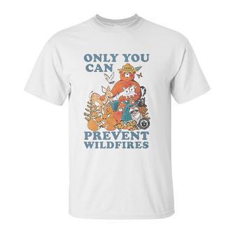 Luv Smokey Bear Only You Can Prevent Wild Fires Ringer Unisex T-Shirt | Favorety UK