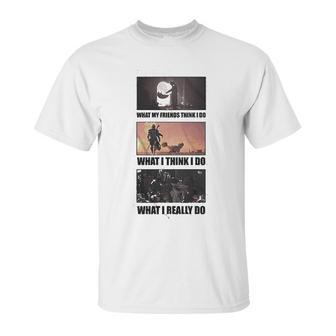 The Mandalorian Child Baby Yoda What I Do Meme Unisex T-Shirt | Favorety DE