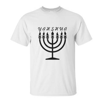 Menorah Hebrew Israelite Yahweh Yahshua Yeshua Torah Unisex T-Shirt | Favorety