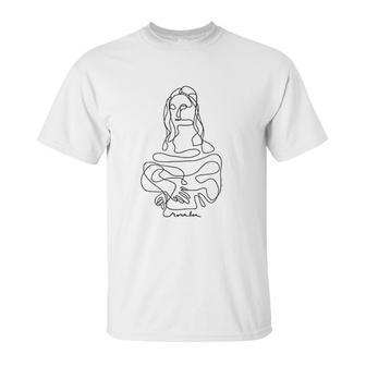 Mona Lisa One Line Drawing Unisex T-Shirt | Favorety DE