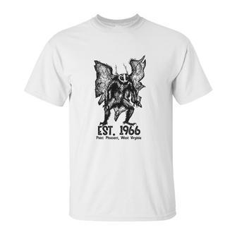 Mothman Est 1966 Point Pleasant West Virginia Red Eye Cryptid Unisex T-Shirt | Favorety