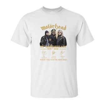 Motorhead 45Th Anniversary 1975-2020 Signatures Shirt Unisex T-Shirt | Favorety