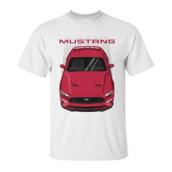 Mustang Gt 2018 To 2019 Ruby Red Unisex T-Shirt | Favorety