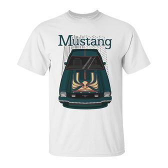 Mustang King Cobra 1978 Aqua Metallic Unisex T-Shirt | Favorety