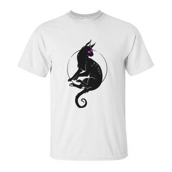 Mystic Black Cat With Third Eye Unisex T-Shirt | Favorety AU