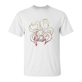 Naruto Shippuden Nine Tails Gradient Unisex T-Shirt | Favorety