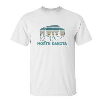 North Dakota Bison Vintage American Buffalo Souvenir Gift Unisex T-Shirt | Favorety UK