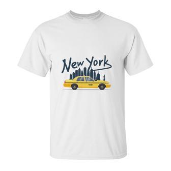 Nyc New York Yellow Cab Taxi Gift Souvenir Unisex T-Shirt | Favorety