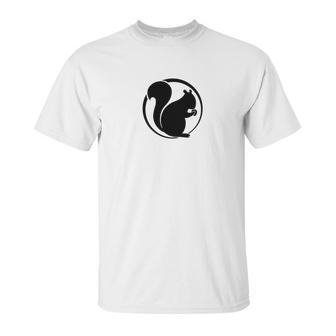 Official Optimistic Squirrel Slim Tee Black Logo Icon Unisex T-Shirt | Favorety AU