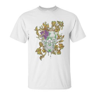 Old Glory Mardi Gras Voodoo Zombie Skull Mens Unisex T-Shirt | Favorety CA