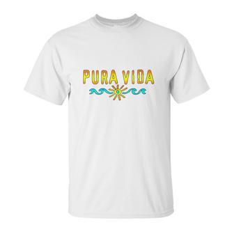 Pura Vida Costa Rica Surfing Beach Holidays Unisex T-Shirt | Favorety AU