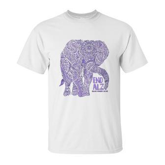 Purple Elephant Alzheimer Awareness Unisex T-Shirt | Favorety UK