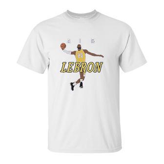 Purple Los Angeles Lebron Air Pic Unisex T-Shirt | Favorety UK