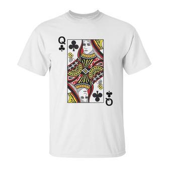 Queen Of Clubs Blackjack Playing Cards Unisex T-Shirt | Favorety DE