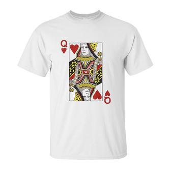 Queen Of Hearts Blackjack Cards Unisex T-Shirt | Favorety UK