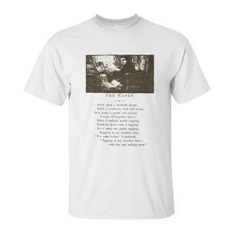 Raven Midnight Dreary Nevermore Literature Edgar Allan Poe Unisex T-Shirt | Favorety